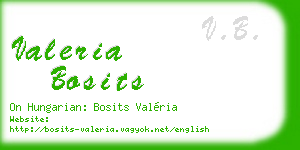 valeria bosits business card